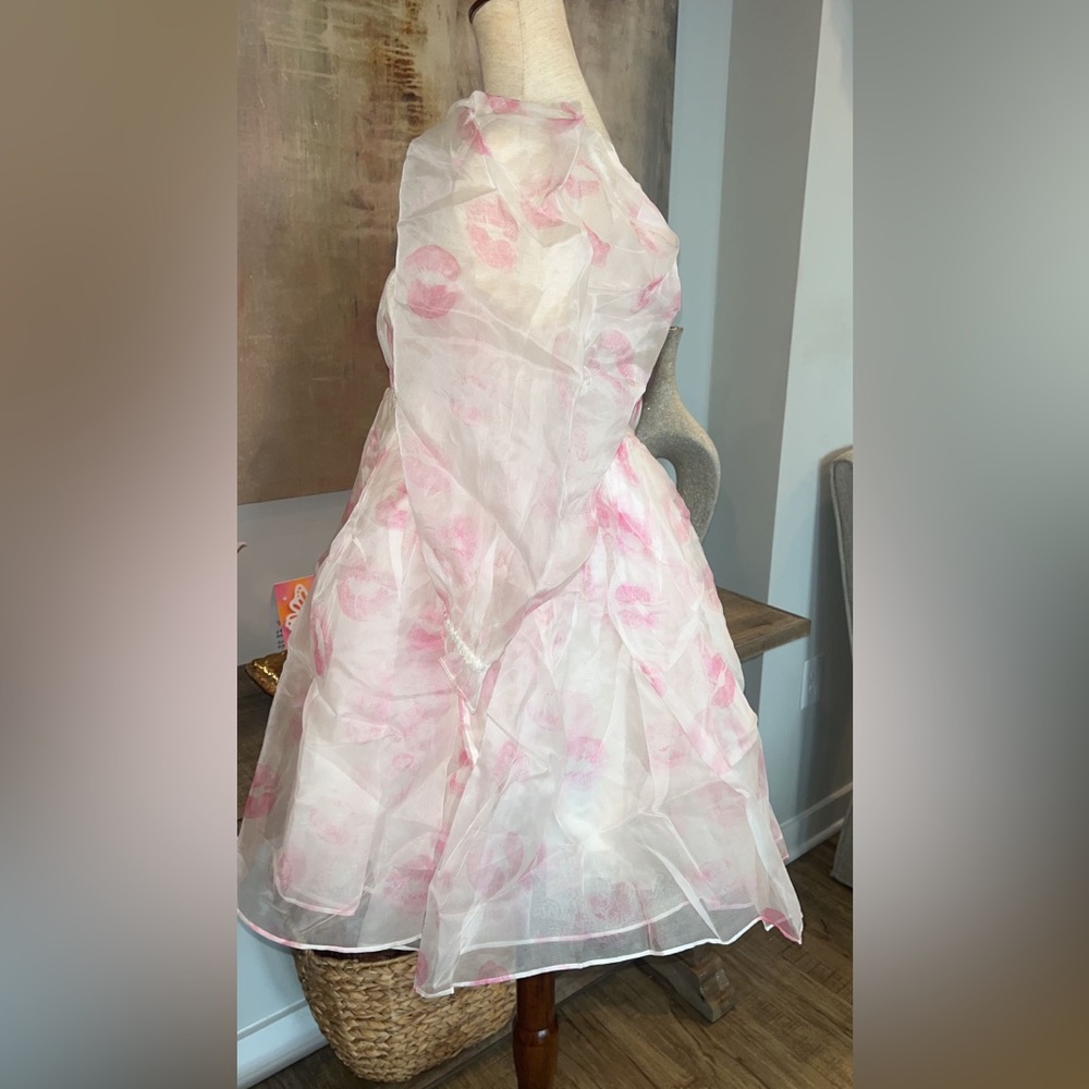 🚫SOLD🚫 NWT Selkie’The Kiss on the lips’ silk gauze puff mini dress sz L - Picture 12 of 16
